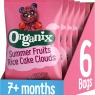 Organix Summer Fruits Rice Cake Clouds Baby Rice Cakes Finger Food Snack 7+ Months 40g (Pack of 6)