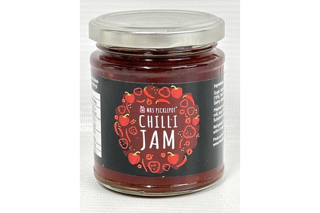 Mrs Picklepot Sweet Chilli Jam Sweet & Sticky Makes Delicious Sauces Great with Crackers & Cheese Sensational in Sauces Traditional Cooking Methods Suitable for Vegetarians - 220 g (Pack of 1) BEST BEFORE DATE 30/09/2024