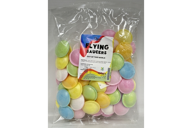 Just Treats Flying Saucers (100g Share Bag) Novelty Retro Sweets