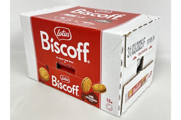 Biscoff - Sandwich Biscuits With Milk Chocolate Cream Filling - 15 Sandwich cookies per pack - Ingredients from natural origin - No colours - 9x150g - 1,35kg