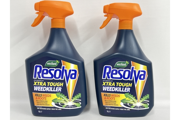 Westland Resolva Pro Xtra Tough Weedkiller Ready to Use 1 Litre (Pack of 2)