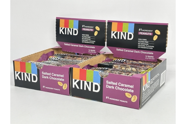 KIND Bars Salted Caramel Dark Chocolate | Healthy Snack, High Fibre, Gluten Free | 24 x 40g