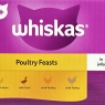 Whiskas 1+ Adult Poultry Selection in Jelly 80 Pouches, Adult Wet Cat Food, Megapack (80 x 85 g)