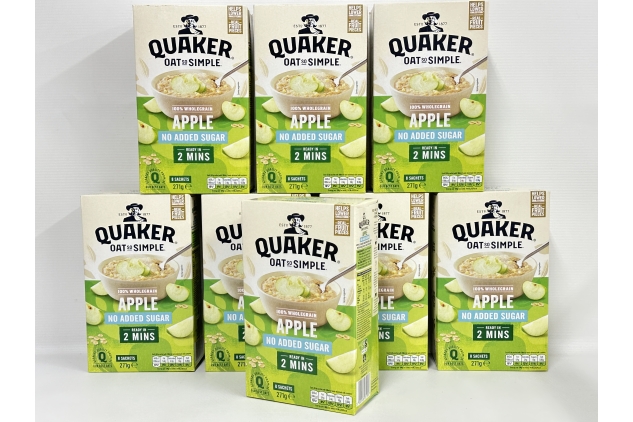 Quaker Oat So Simple Simply Apple Porridge | 64 Sachets | No Added Sugar | Bulk Buy Deal