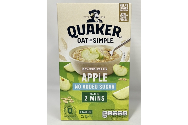 Quaker Oat So Simple Simply Apple Porridge | 64 Sachets | No Added Sugar | Bulk Buy Deal