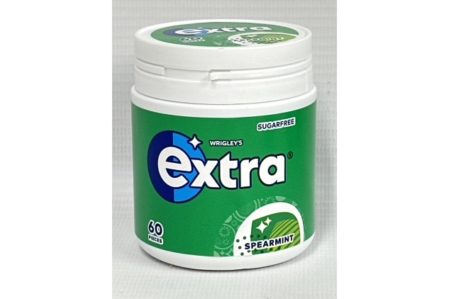 Extra Spearmint Sugarfree Chewing Gum Bottle 60 Pieces (Pack of 6) BBE 03/2025