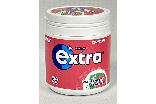 Extra Watermelon Flavour Sugarfree Chewing Gum Bottle, 60 Pieces (Pack Of 6)