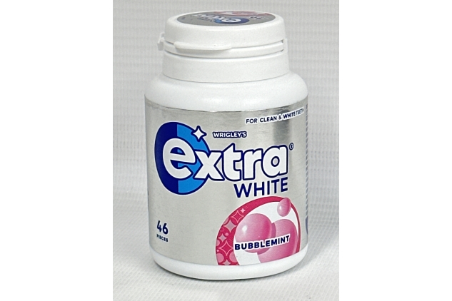 Extra White Bubblemint Flavour Xylitol Sugarfree Chewing Gum, 6 Packs of 46 Pieces