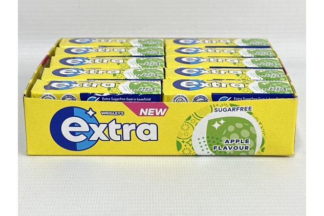 Extra Chewing Gum, Sugar Free, APPLE Flavour, Chewing Gum Bulk, 30 Packs of 10 Pieces