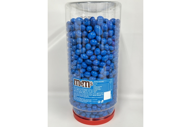 M&M's Peanut Chocolate BLUE Colour Bulk Buy Sweets, 4kg Tub | Christmas Theme | Displays | BBE 29/12/2024