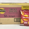 Walkers Smoky Bacon Crisps Snack Packs, 32.5g Bags (32 Bags x 32.5g) BEST BEFORE DATE 19/10/2024