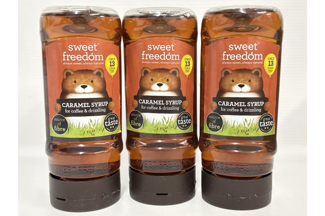 Sweet Freedom Caramel Syrup, 350g (Pack Of 3) Vegan | BBE 30/11/2024