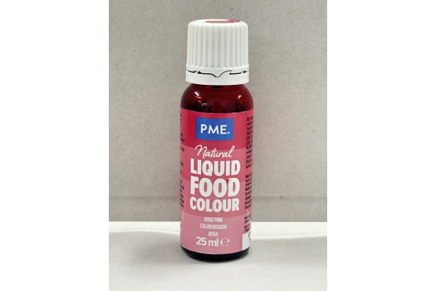 PME 100% Natural Food Colour Liquid Rose Pink 25ml Best Before 25/10/2024