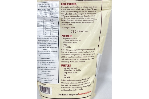 Bob's Red Mill - Gluten Free Pancake Mix, More Than 50% Whole Grain, 680g Pouch