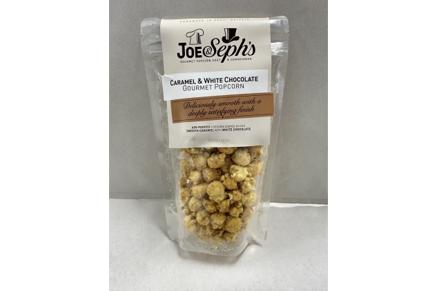 Joe & Seph's Caramel White Chocolate Gourmet Popcorn 80g Best Before 31/07/2024