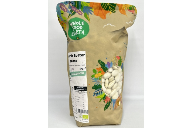 Organic Butter Beans 3kg | Vegan | High Fibre | High Protein