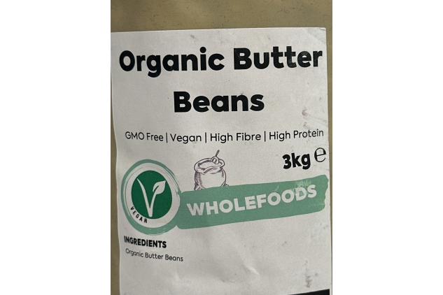 Organic Butter Beans 3kg | Vegan | High Fibre | High Protein