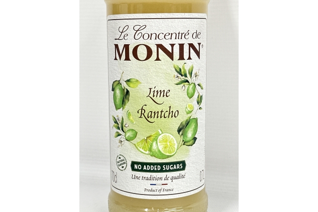 Monin Lime Rantcho Concentrate Syrups and Cordials 700ml | Glass Bottle | BBE 31/03/2025