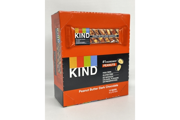 KIND Bars, Gluten Free Snack Bars, Peanut Butter Dark Chocolate, Healthy Snack 12 x 40g