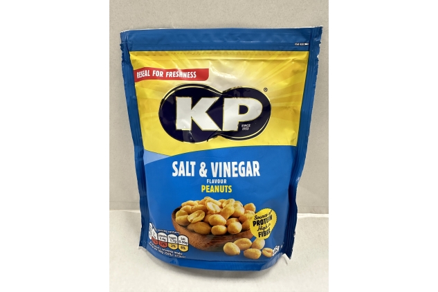 KP Nuts Share Bag of Salt and Vinegar Flavoured Peanuts 225g