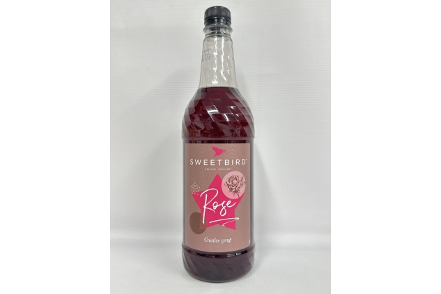 Sweetbird Rose Syrup (1 Litre) - Vegan Friendly | Best Before Date 31/10/2024