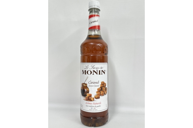 MONIN Premium Caramel Syrup 1L for Coffee and Cocktails. Vegan-Friendly, Allergen-Free, 100% Natural Flavours and Colourings