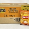 Walkers Roast Chicken Crisps Snack Packs, Standard Bags (32 Bags x 32.5g)