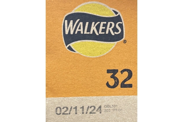 Walkers Roast Chicken Crisps Snack Packs, Standard Bags (32 Bags x 32.5g)