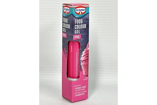 Dr. Oetker Extra Strong Pink Food Colour Gel, 90 g, Pack of 6 X 15g | BEST BEFORE DATE 30/09/2024