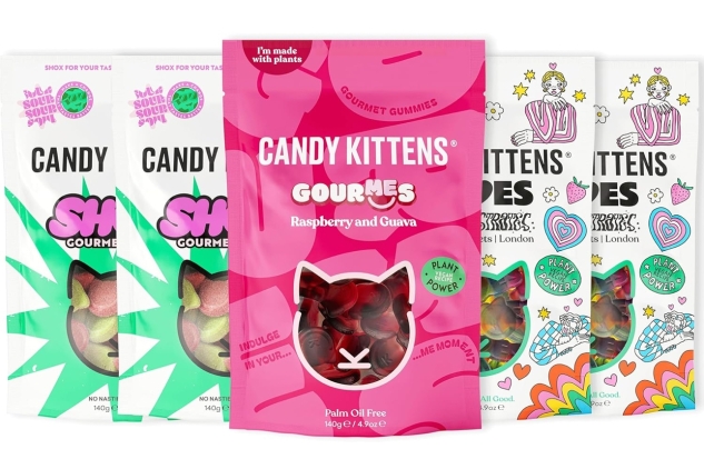 Candy Kittens Vegan Sweets FAN’S FAVOURITE Selection (5 x 140g) Vegan Chewy Sweets Bundle Five Packs, Three Flavours - LOVES, GourMEs & Shox, Sweets Bulk Bags, Perfect Vegan Gifts, Fruity & Delicious | Best Before Date 01/11/2024