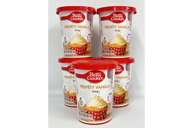 Betty Crocker Velvety Vanilla Icing 400g (Pack of 5) BBE 07/2025