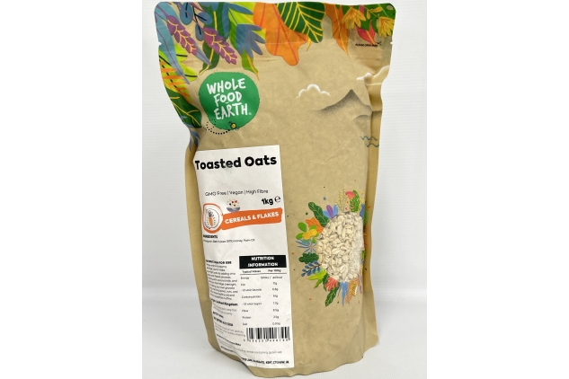 Toasted Oats 1KG | Vegan | High Fibre | Best Before Date 08/11/2024