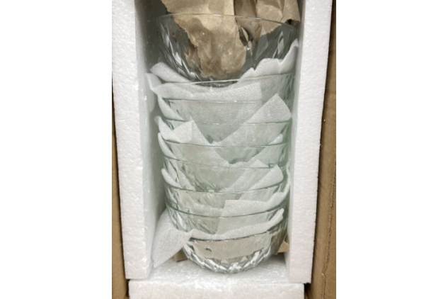 10 Pack | 10 oz Mini Glass Bowls 12cm Diamond Cut Glass Prep Bowls Stackable