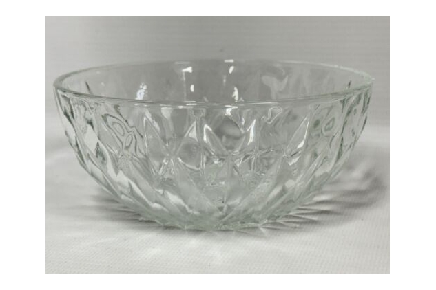 10 Pack | 10 oz Mini Glass Bowls 12cm Diamond Cut Glass Prep Bowls Stackable