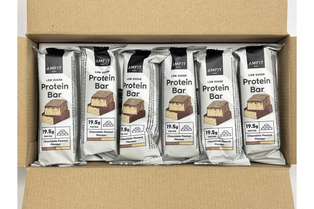 Low Sugar High Protein Bars, Chocolate Peanut Flavour, 60g | Pack of 24 | Best Before Date 08/08/2024