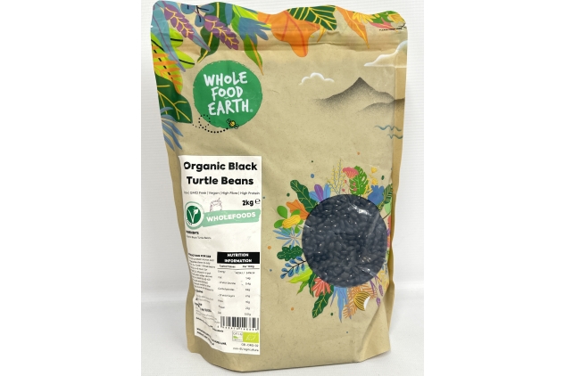 Organic Black Turtle Beans 2KG | BBE 04/12/2024