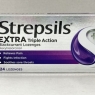 3 X 24 Strepsils Extra Triple Action  blackcurrant lozenges