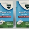 Vicks VapoPads Menthol Cough Cold Relief Essential Oils Scented Pads 2 X 7 Packs