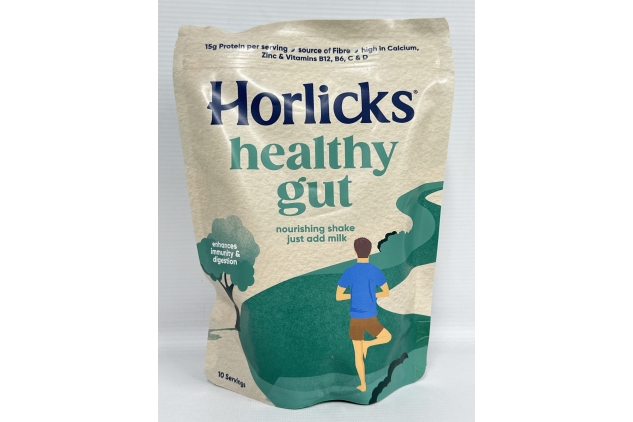 Horlicks Healthy Gut 400g | Supporting Digestion & Immune System | Malted Milk Protein Powder | Vitamin B12, B6, C and D | 15g Protein | 10 Servings | Prebiotics & Glutamine supporting digestion | BBE 31/01/2025