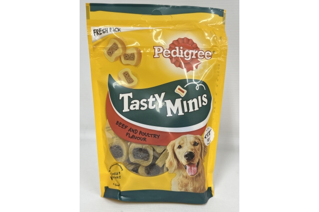 Pedigree Tasty Bites Minis 8 x 155g Dog Treats Chewy Slices Beef & Poultry