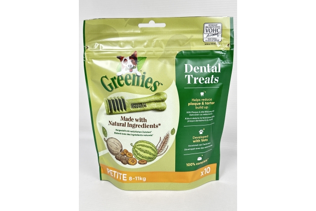 Greenies Dental Treats PETITE Small 8-11kg (6 Packs of 10) 60 Chews