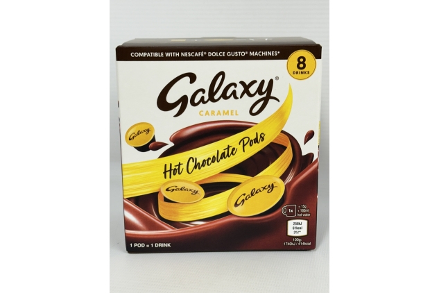 Galaxy Caramel Hot Chocolate Capsules | Compatible With Nescafe Dolce Gusto Machines | 5 X 8 Pods Per Box | 40 Pods Total