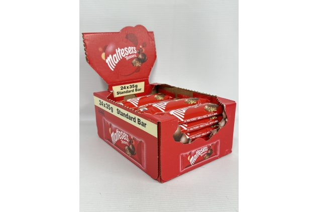 Maltesers Teasers Chocolate Bar Bulk Box, 24 x 35g Standard Size