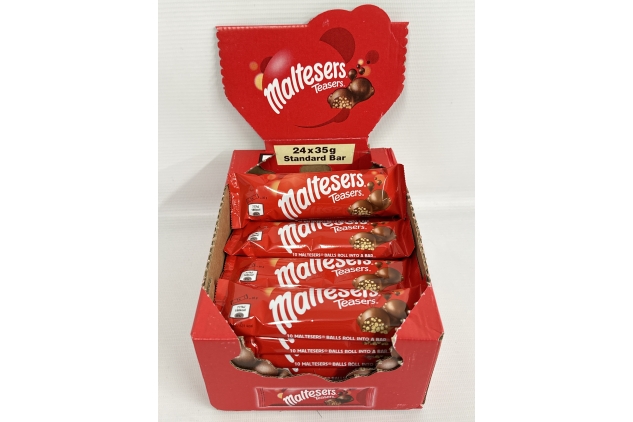 Maltesers Teasers Chocolate Bar Bulk Box, 24 x 35g Standard Size