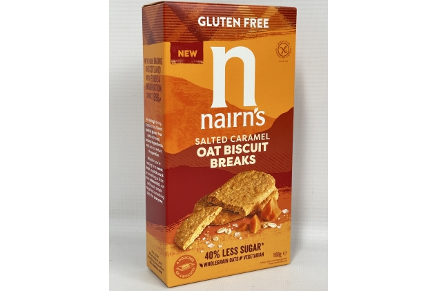 Nairn's Gluten Free Salted Caramel Oat Biscuit Breaks 160g (Pack of 6) BBE 07/02/2025