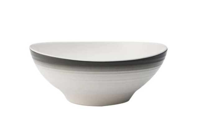 Mikasa Swirl Ombre Cereal Bowl In Graphite 2 Pack