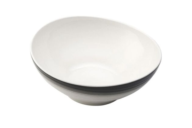 Mikasa Swirl Ombre Cereal Bowl In Graphite 2 Pack