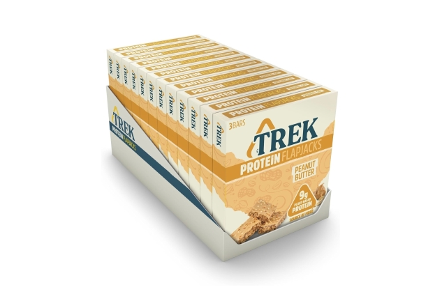 Trek High Protein Flapjack Peanut Butter 36 X 50g Bars Gluten Free Plant Based Vegan Snack Best Before 21/11/2024