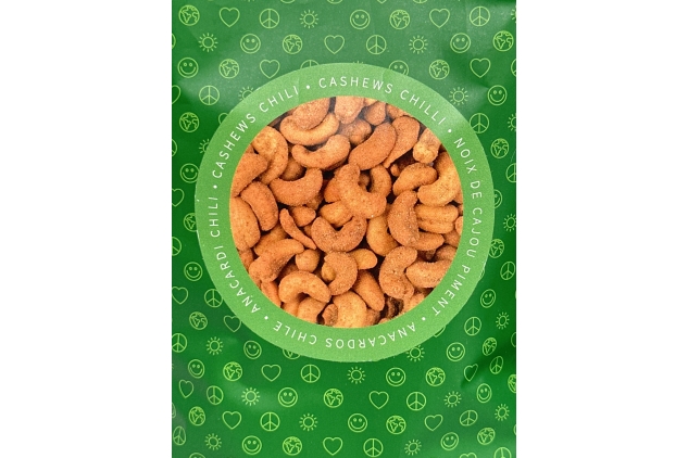 Organic Roasted Cashew Nuts CHILLI Flavour 800g Best Before 03/10/2024