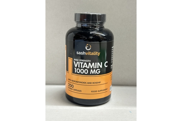 Vitamin C 1000mg 200 Vegan Tablets Added Bioflavonoids & Rosehip - Supports The Immune System